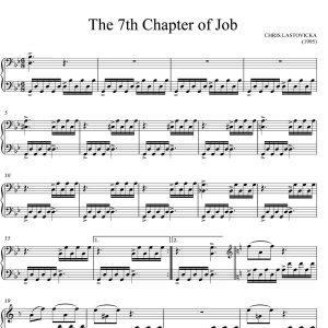 The 7th Chapter of Job - Chris Lastovicka - Piano Solo - sheet music